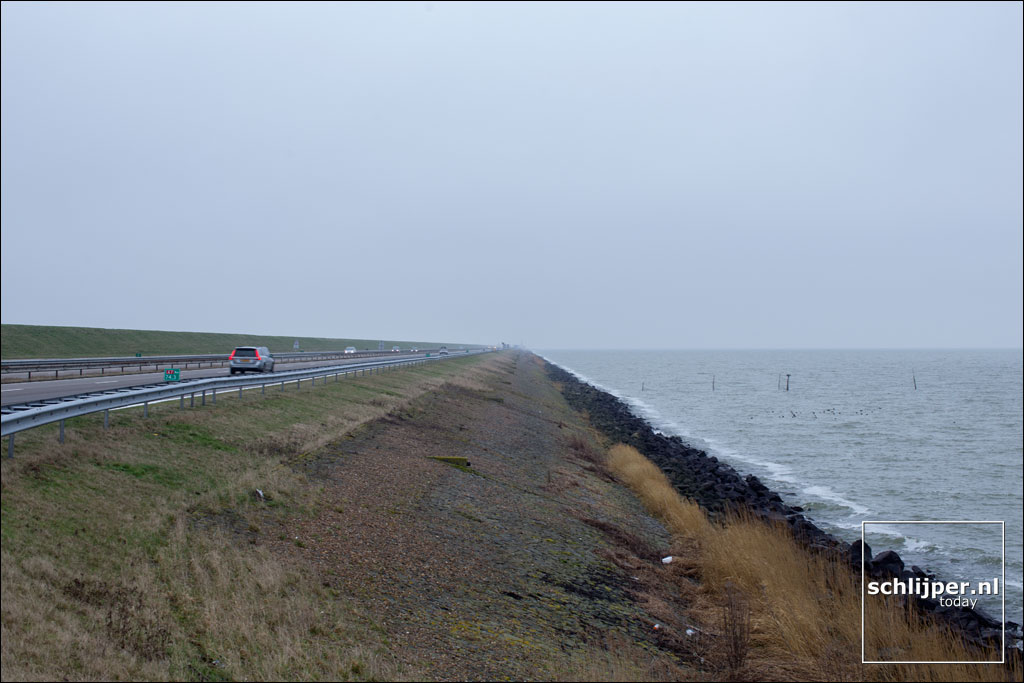 Nederland, Afsluitdijk, 20 januari 2014
